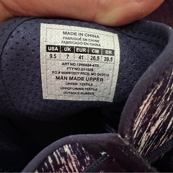 Under Armour Women’s 9.5 navy high top sneakers - Picture 5 of 7